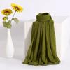 Женский шарф-шаль однотонный мягкий тканевый шарф тонкая дышащая шаль универсальный зимний уличный аксессуар