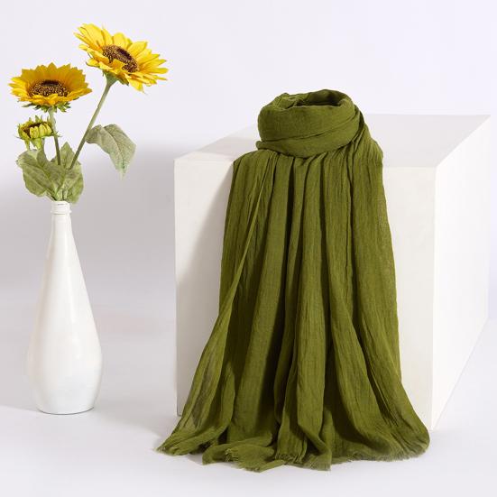 Женский шарф-шаль однотонный мягкий тканевый шарф тонкая дышащая шаль универсальный зимний уличный аксессуар