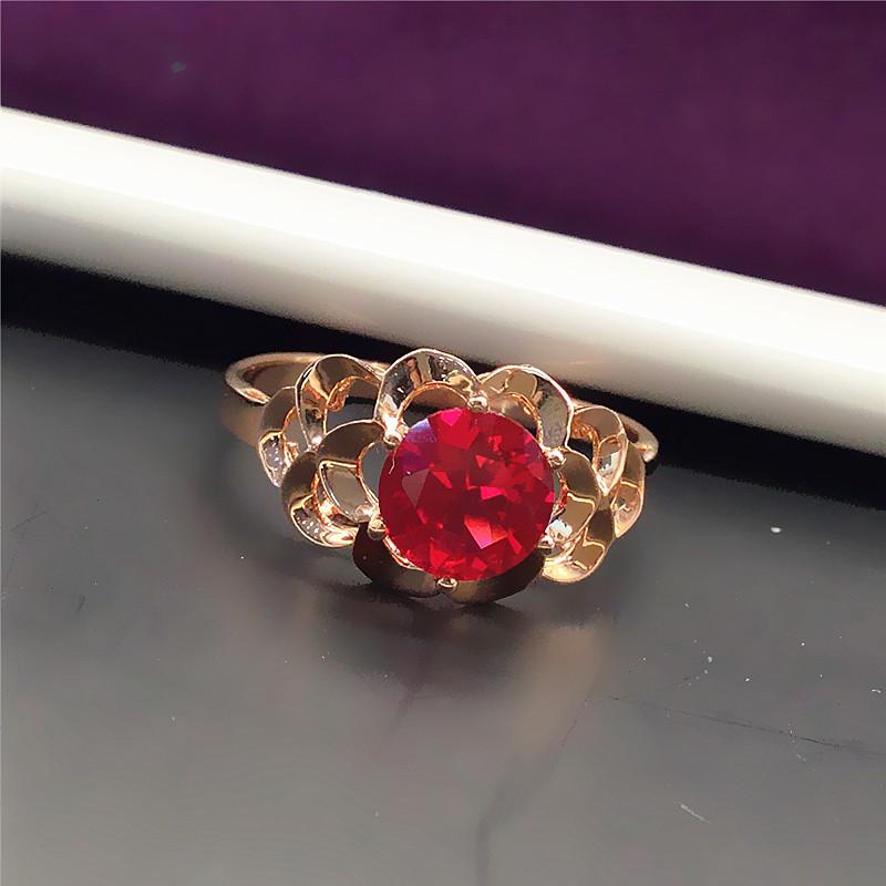 Изысканные русские серьги-клипсы из 585 фиолетового золота, модные и благородные, с покрытием из розового золота, красным камнем, золотые застежки с иностранным оттенком