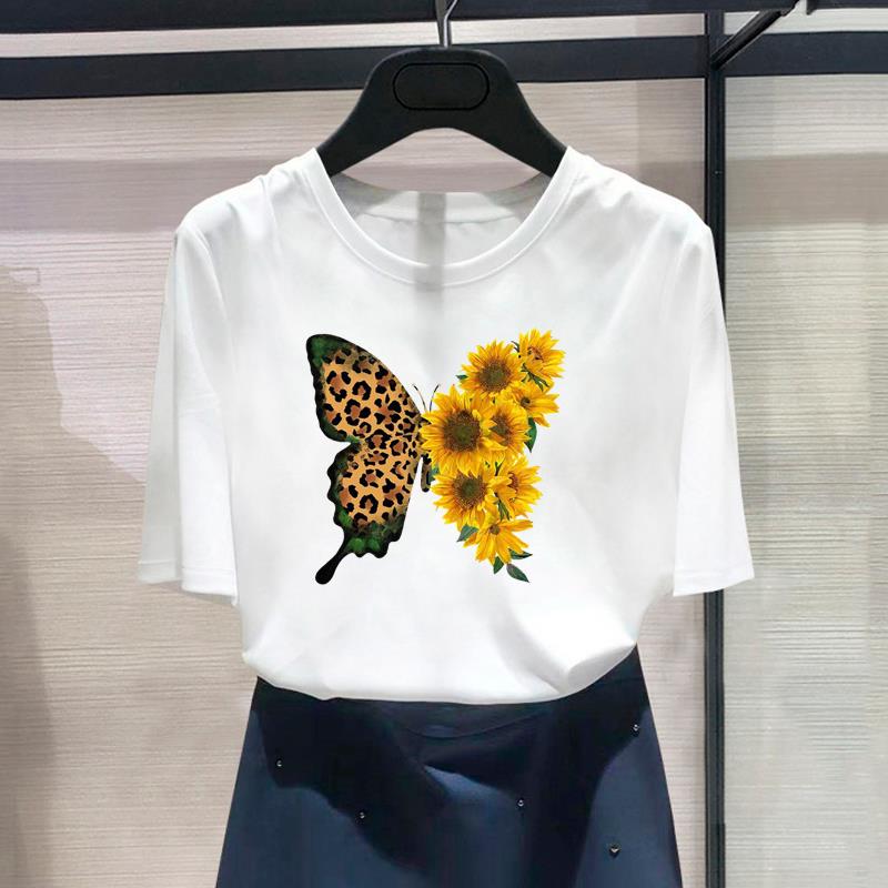 Женская футболка с азиатским размером и принтом «Сердцебиение», милая милая женская футболка, повседневная женская летняя футболка, модная футболка с рисунком, футболка с коротким рукавом