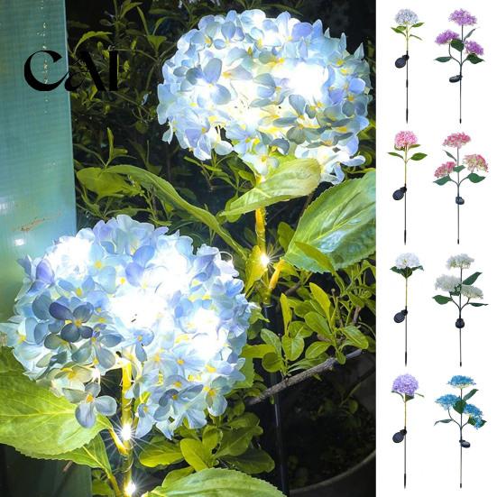 Waterproof Solar Garden Lights Fairy Hydrangea Lights, Stake LED Flower Light, Twinkling Tree Outdoor Colorful Lamp for Patio Lawn Pathway