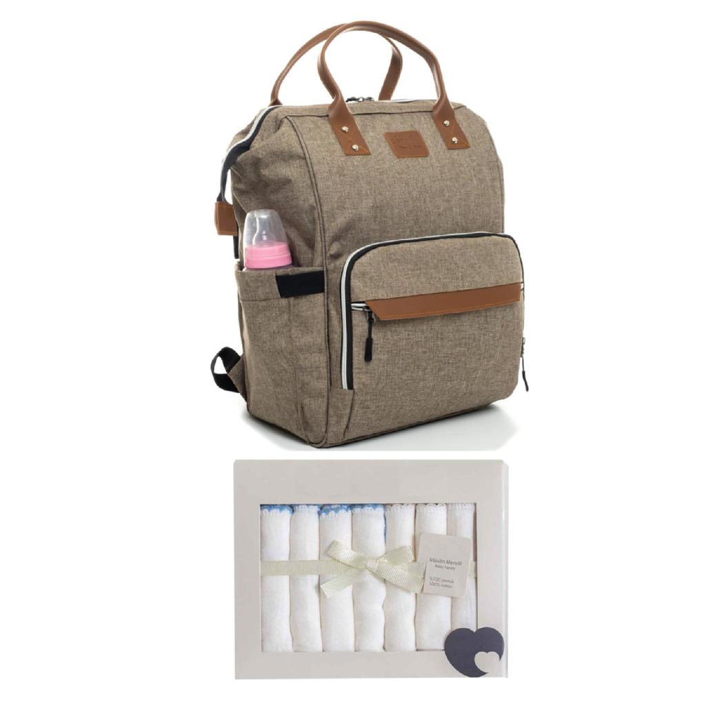 Черно-серый рюкзак для ухода за мамой и ребенком с бутылочкой-термосом, водонепроницаемая коляска с вешалкой