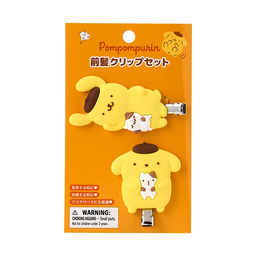 Sanrio Bangs Clip Set and Friendly Pompompurin Recommended age 3 years and up 613070 (SANRIO) (Pompompurin Muffin's Time) PVC/Steel