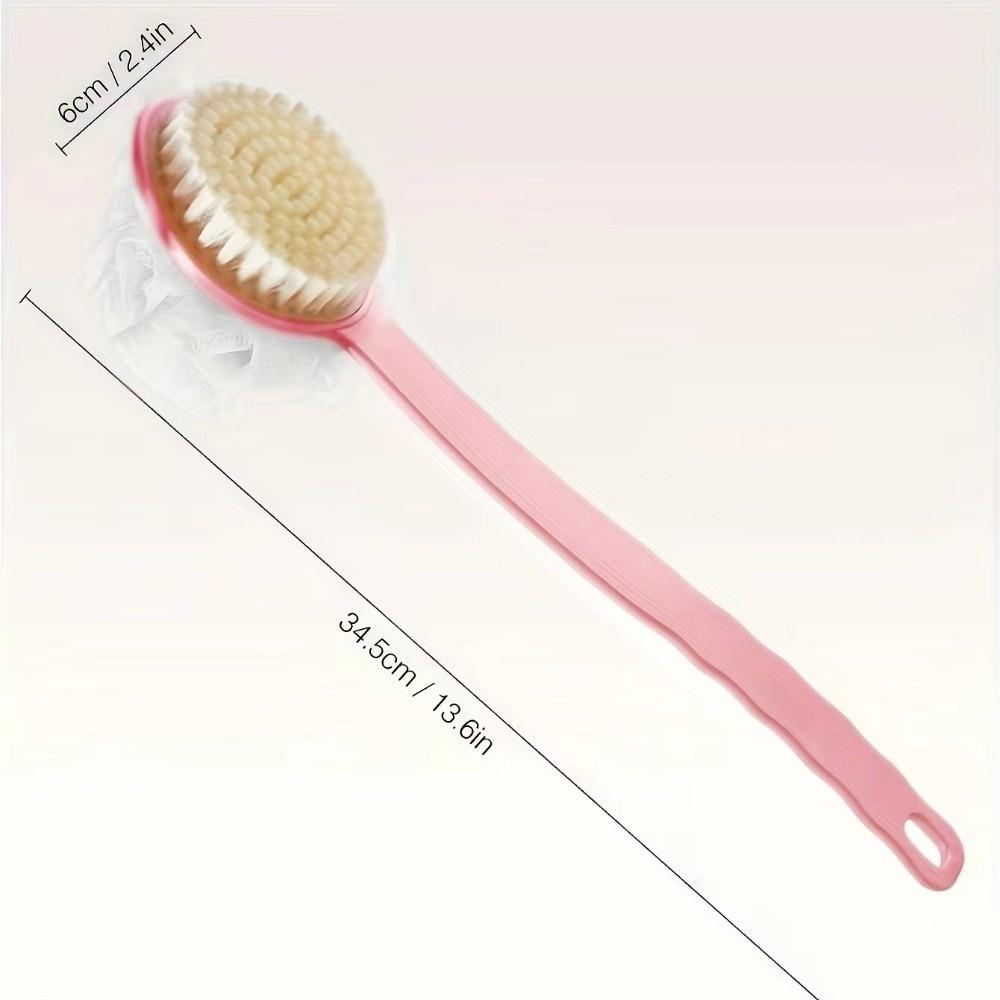 Take Bath Long Handle Bath Brush Soft Bristles Double Sided Bath Ball Back Massage