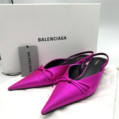 Поношенные туфли-лодочки/мюли Knifepumps розовый нейлон/кожа женские