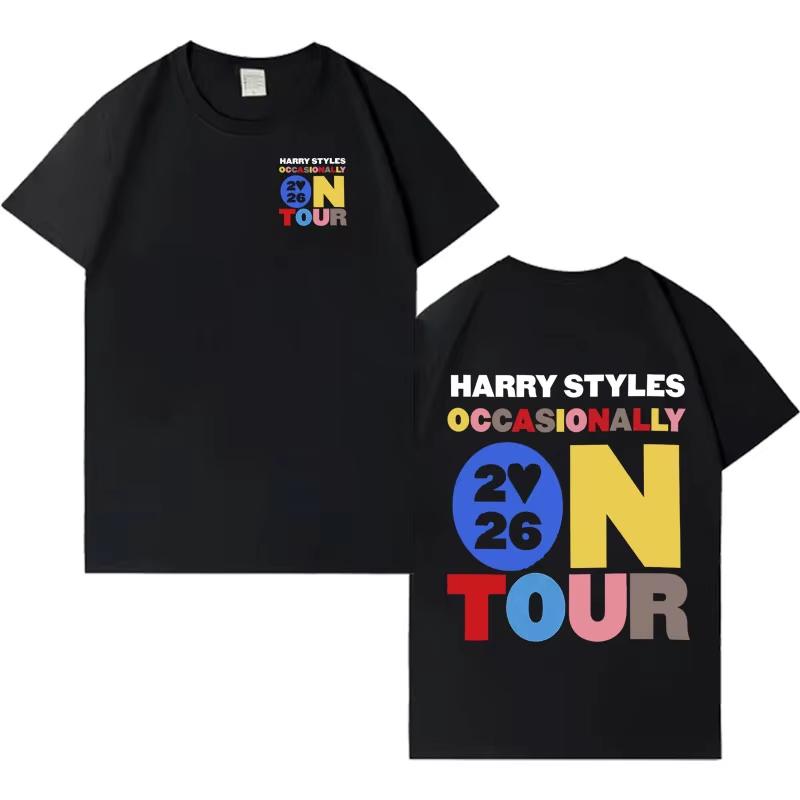 Горячий певец Гарри Стайлс Футболки Love on Tour Эстетичные Хлопковые Футболки Унисекс Женская Мода Повседневные Футболки с коротким рукавом