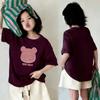 Girls Summer Cotton White Short Sleeve T Shirt Breathable Round Neck Top For Kids