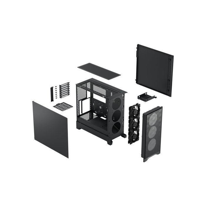 Boitier PC - FRACTAL DESIGN - FD-C-POA2A-01 - Pop 2 Air Solid - Format ATX - 3 ventilateurs à pales profilées - Noir