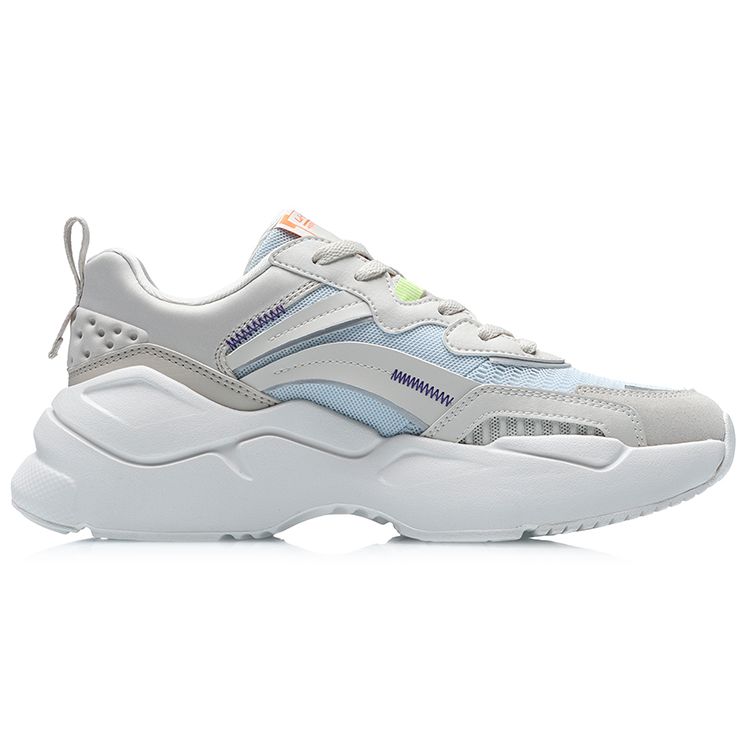 Li Ning Zhu Long Synthetic Leather Fabric Casual Shock Absorbing Non-Slip Wear-Resistant Breathable Lightweight Low-Top Sports Shoes AGCR086-1