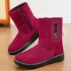 Хлопковая обувь зимняя женская хлопковая обувь для улицы теплая длинные зимние сапоги с мехом и утолщенные сапоги