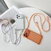 Чехол-накладка на шею с длинным ремешком подходит для iPhone 17 Pro Max, 16, 14, 11, 12, 13, 15 Pro Max Plus, обеспечивает защиту от падений.