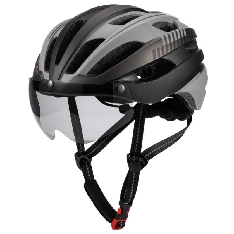 Magnetic Snap-on Visor Integrated Cycling Helmet Adults Half Shell Bike With USB Charging Taillight PCEPS All Season