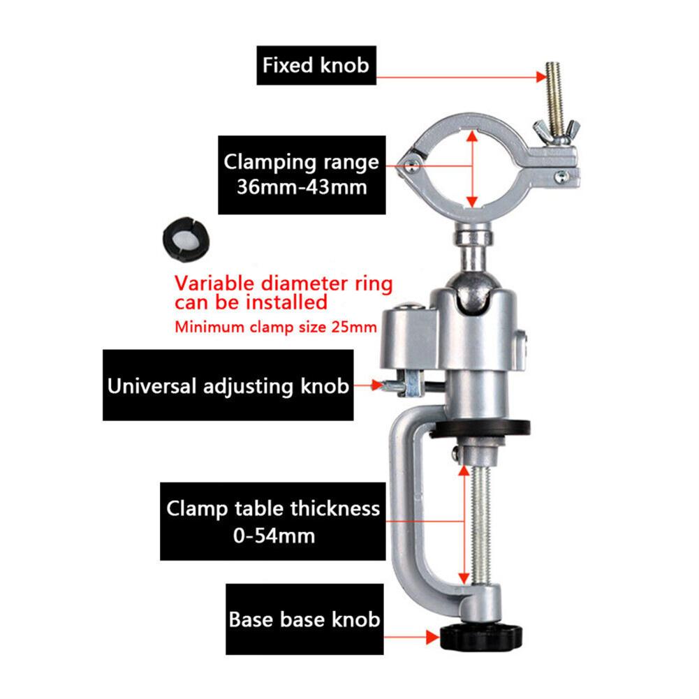 Table Bench Vises Clamp 360 Degree Universal Electric Drill Stand Grinder Holder Bracket For Wood Working Jewelry Making