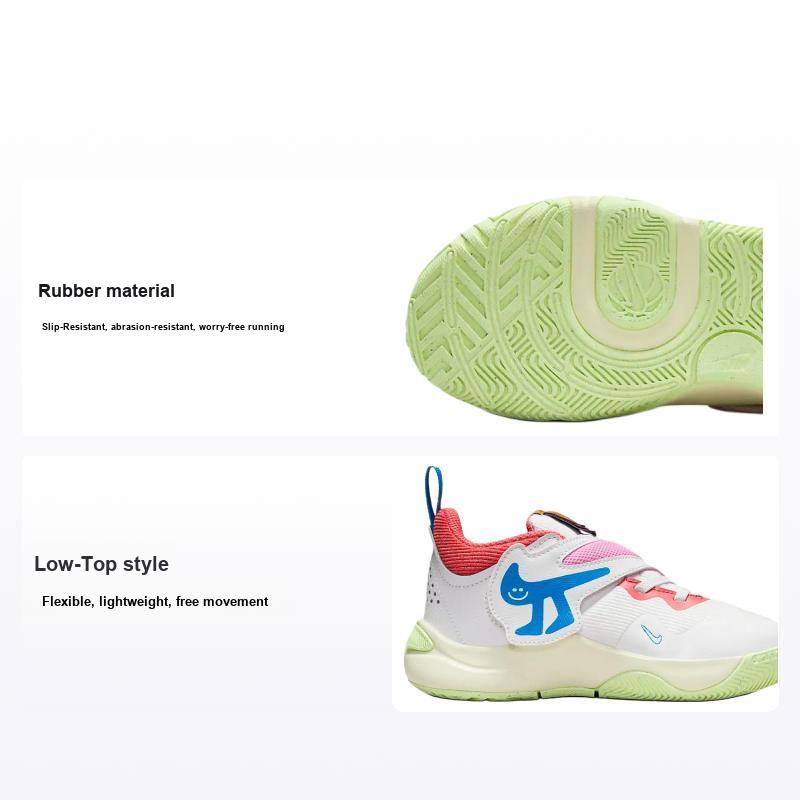 Nike Team Hustle D11 PS Summit White Barely Volt Детские кроссовки Кокос-Молочный Светло-Фото-Синий FJ1393-100