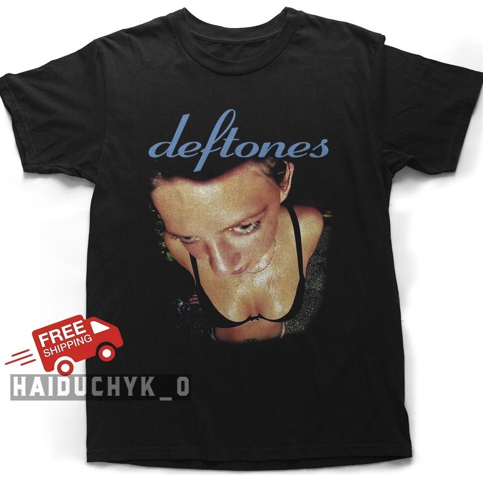 Футболка Deftones Альбом Around The Fur Ретро Унисекс Черная Футболка - Бесплатная Доставка Унисекс Футболка