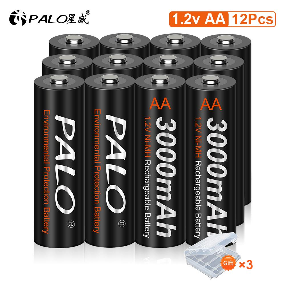 PALO 1.2V 2a AA Rechargeable Battery AA NiMH 1.2V Aa Rechargeable Batteries for Remote Control Toy Camera Battery