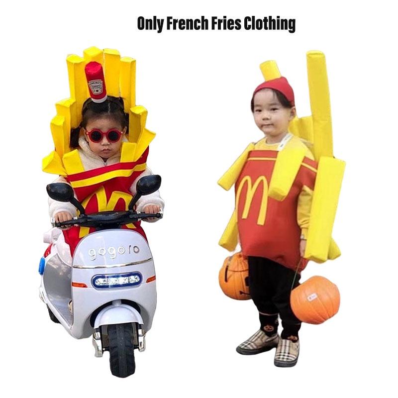 Mcdonalds Outfit Fries Boys Girls Kindergarten Parties Costume Christmas Kids