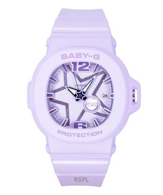Baby-G Аналоговые Часы с Полимерным Ремешком, Фиолетовый Циферблат, Кварцевые BGA-10D-6A 100М Женские Часы