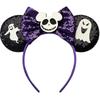 Quirky Pumpkin Bow Mesh Headband for Kids - Halloween Skull Witch Hair Accessory