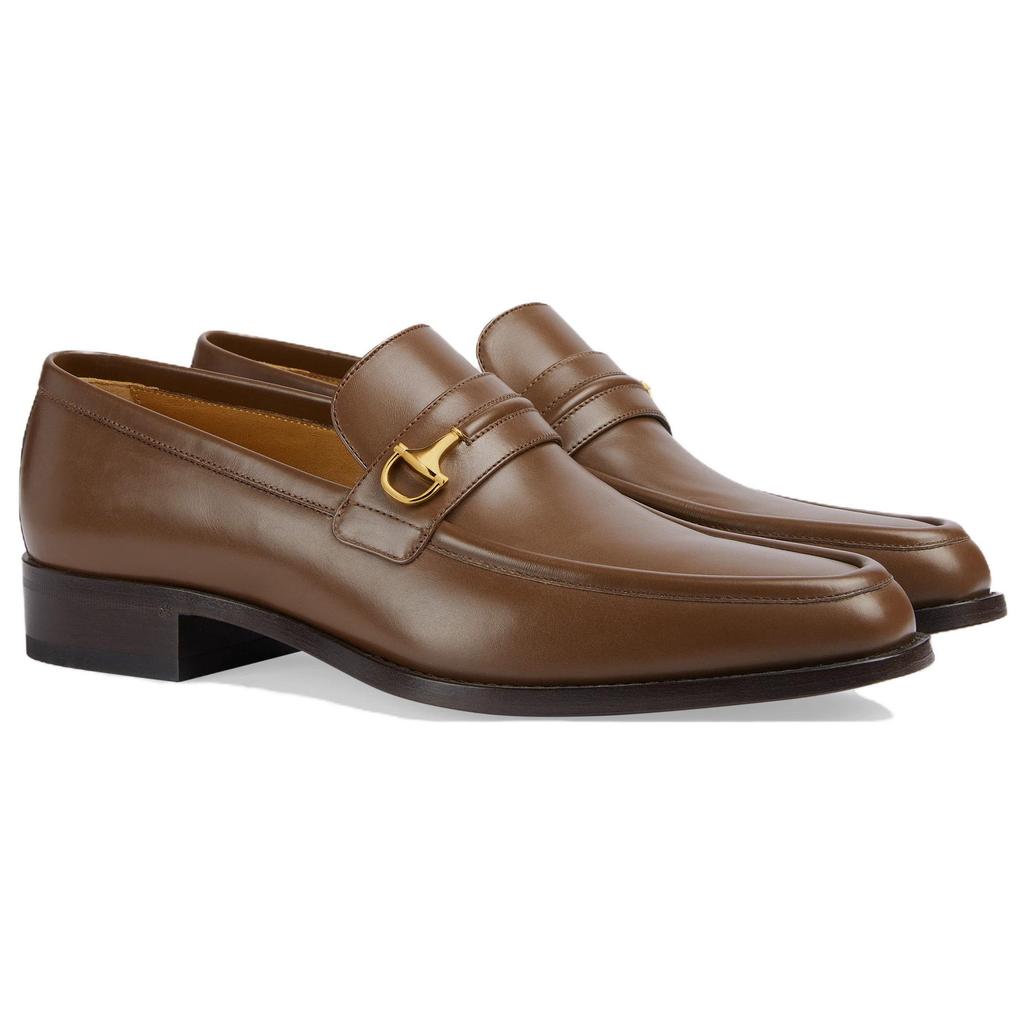 GUCCI Horsebit Loafers Men's Brown 757774 AFE00 2361