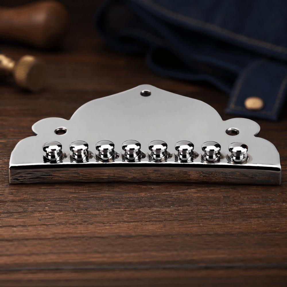 With 3Pcs Screws Mandolin Tailpiece Silver Mandolin Bridge Replacement For Mandolin Instrument