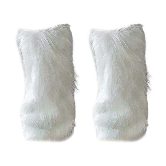 Yousheng Fuzzy Leg Warmers Women Knee Length Faux Fur Leg Warmers Winter Long Boots Shoes Cuff Cover for Girls Street Party Daily Wear