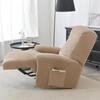 Solid Velvet Recliner Armchair Cover Non Slip Lazy Boy Single Sofa Covers Elastic Soft All-inclusive Couch Slipcover Living Room