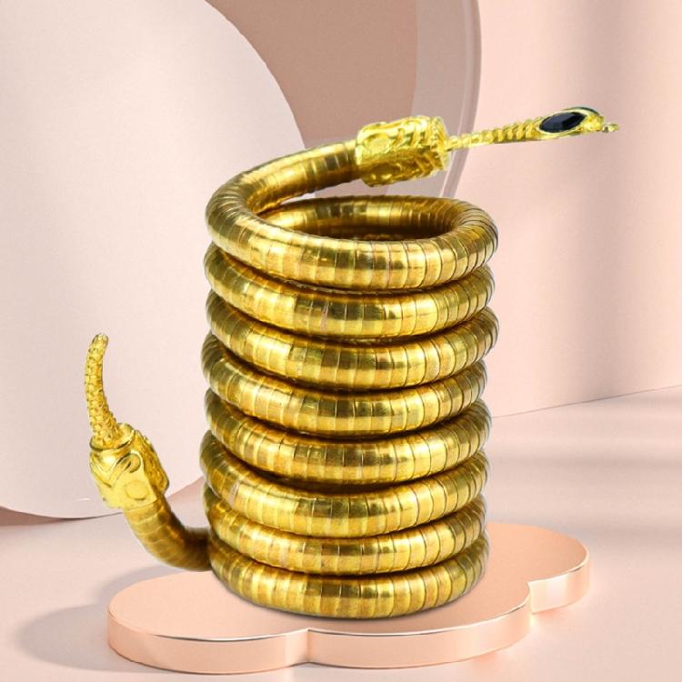 Модное гибкое ожерелье-браслет в виде змеи, многослойное металлическое ожерелье в виде змеи