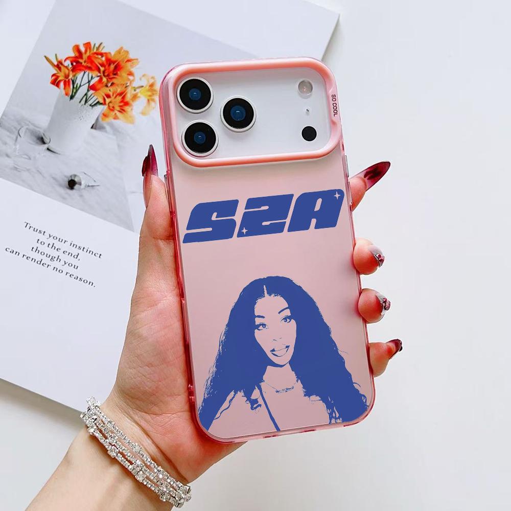 Чехол для телефона Saturn Singer S-SZA для iPhone 17 16 15 14 13 12 11 Pro Max Air Матовый Лазерный Аврора Ударопрочный Funda
