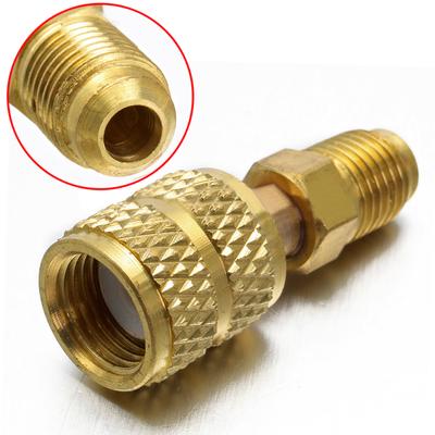 Новый переходник R410a с 1/4 дюйма на 5/16 дюйма SAE с внутренней резьбой для зарядного шланга к вакуумному насосу, 1 шт.