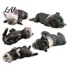 Durable Falling Resistant Figures Realistic Sleeping French Bulldog Figurine Mini Puppy Statue Cute Lying Down Pet Lifelike Sculptures Model for Car