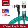 PD 100W 540 вращающийся магнитный кабель USB C на кабель Type C 5A быстрая зарядка шнур данных для Macbook iPhone Xiaomi ноутбук