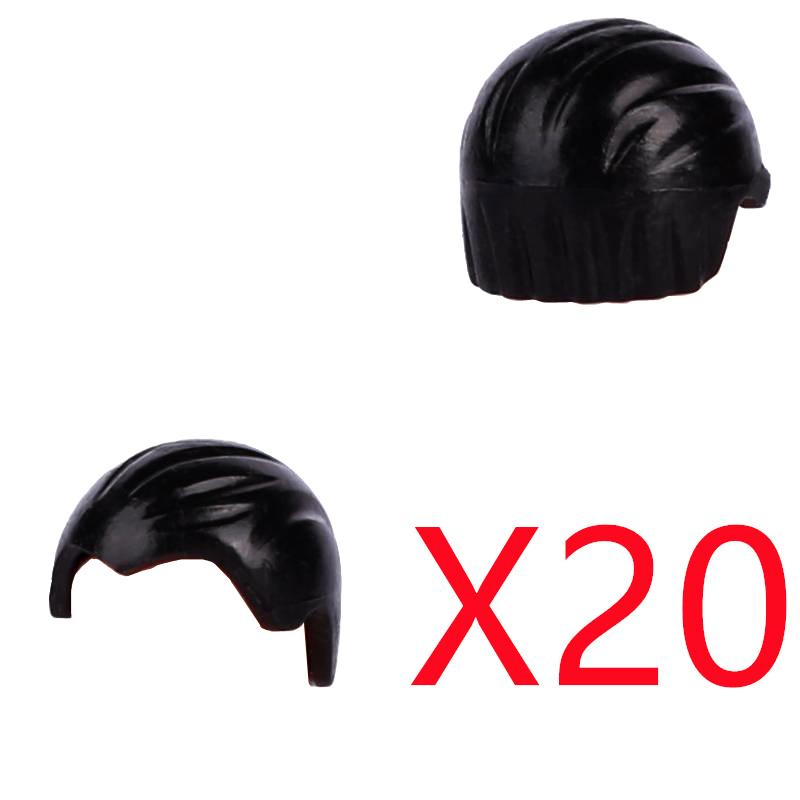 MOC Городские строительные блоки Части тела фигурок Креативные аксессуары Длинные волосы Коричневые Черные Золотые Мини-кирпичики Совместимая игрушка Подарок k030