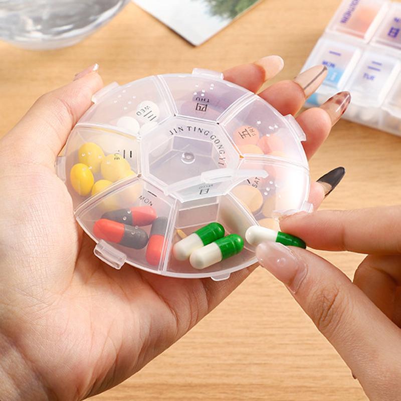 Weekly Pill Case Box Organizer 7 Days Medicine Box Pill Cutter Storage Boxes Portable Pills Container For Drug Vitamis Fish Oils
