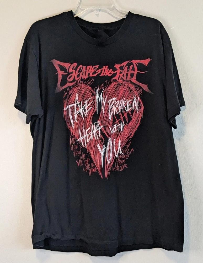 Escape The Fate Возьми мое разбитое сердце с собой Футболка Размер S5XL KK2397 Унисекс Футболка