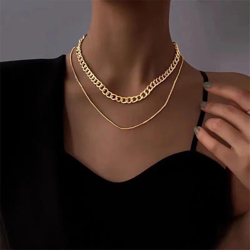 Панк Винтаж Змея Подвеска Ожерелье Для Женщин Хип-Хоп Золотой Цвет Многослойная Коренастая Цепочка Портрет Монета Ожерелье Модные Ювелирные Изделия