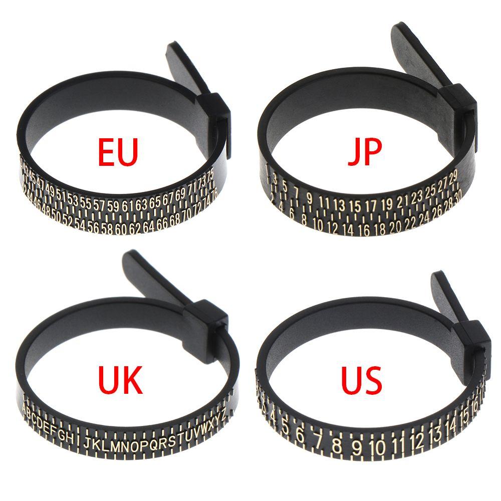 Модные британские/американские размеры UK/US/EU/JP A-Z Настоящий тестер Кольцемер Измеритель пальца Измеритель обручального кольца