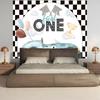 2D plane, 2D plane printing party banner 1 piece, pirate ship and sailboat background bannerDJH