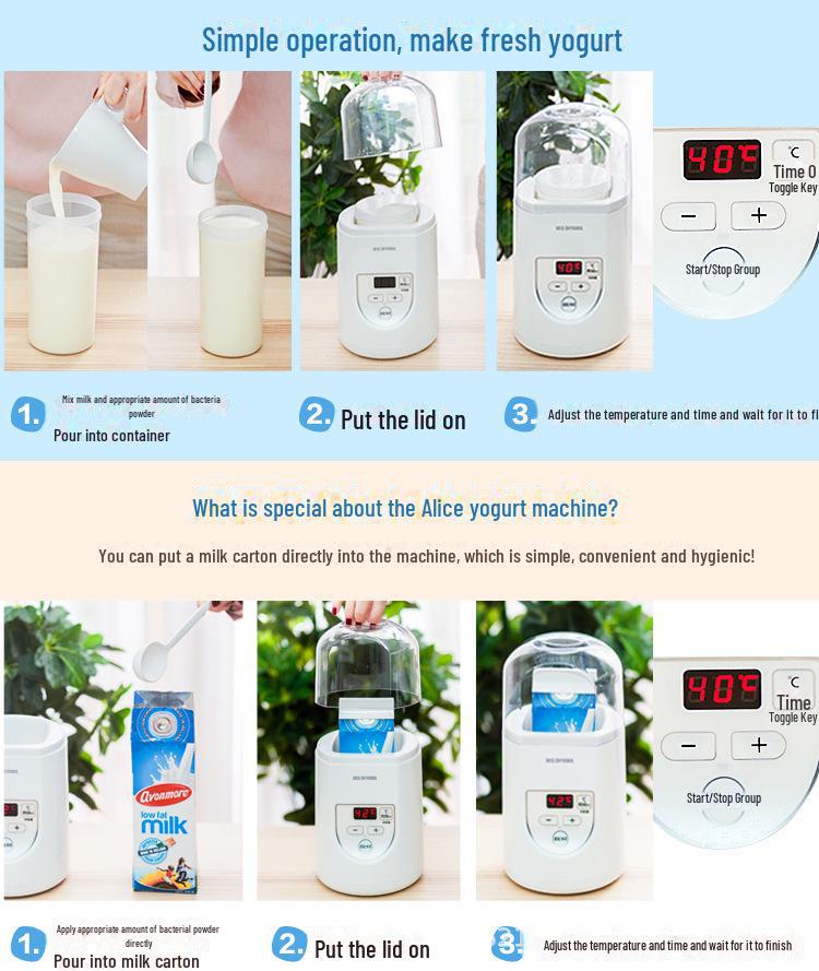 Автоматическая йогуртница OHYAMA Japan Alice — мини, легко чистить