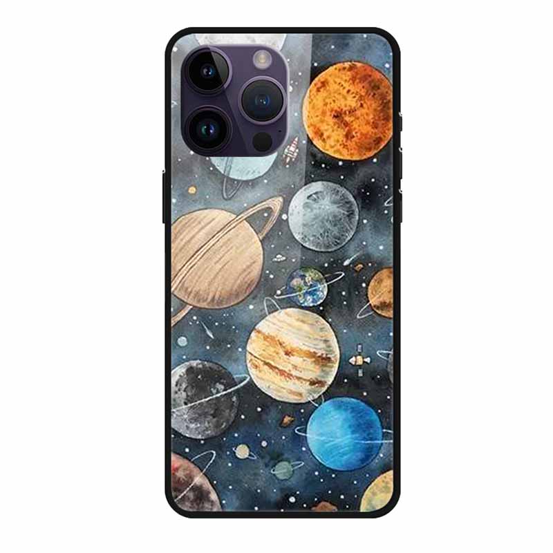 Стеклянная задняя крышка для чехла телефона iphone 16 Pro Max 16Pro Max Жесткий закаленный стеклянный чехол Для iphone 15 Pro Max Чехол Мягкий бампер из ТПУ