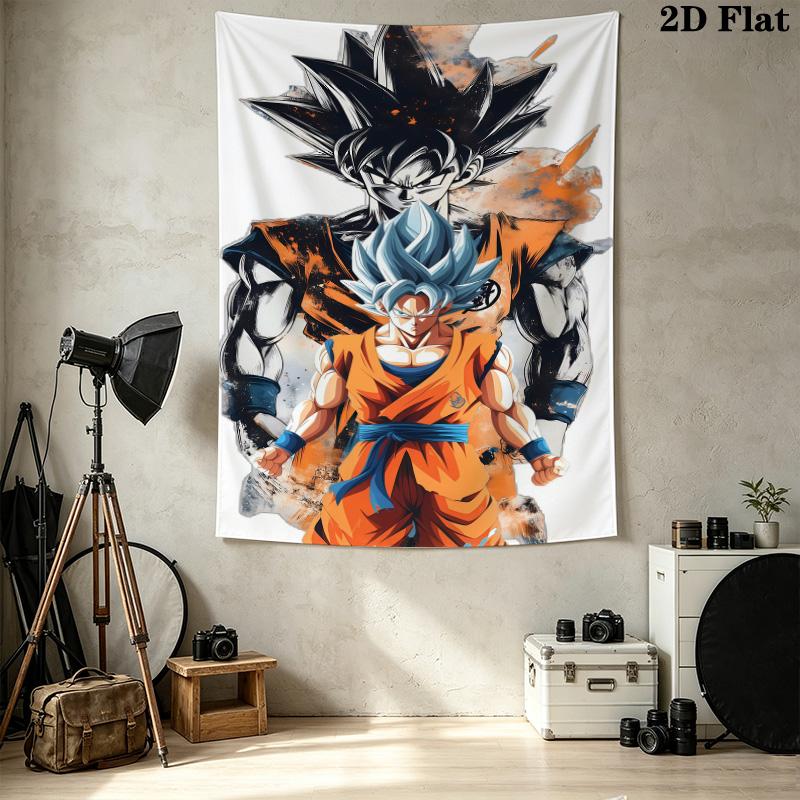 Son Goku Wall Tapestry Aesthetic Wall Hanging Printed Fabric Blanket Decorative Tapestries For Bedroom Living Room Home Decor