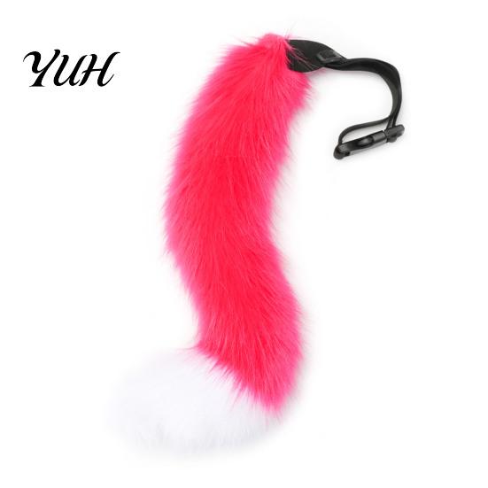 Halloween Beast Girl Outfit Plush Fox Cosplay Mask, Fluffy Tail, Costumes Props, Fuzzy Furry Tail Mask for Costume Party Anime Convention And