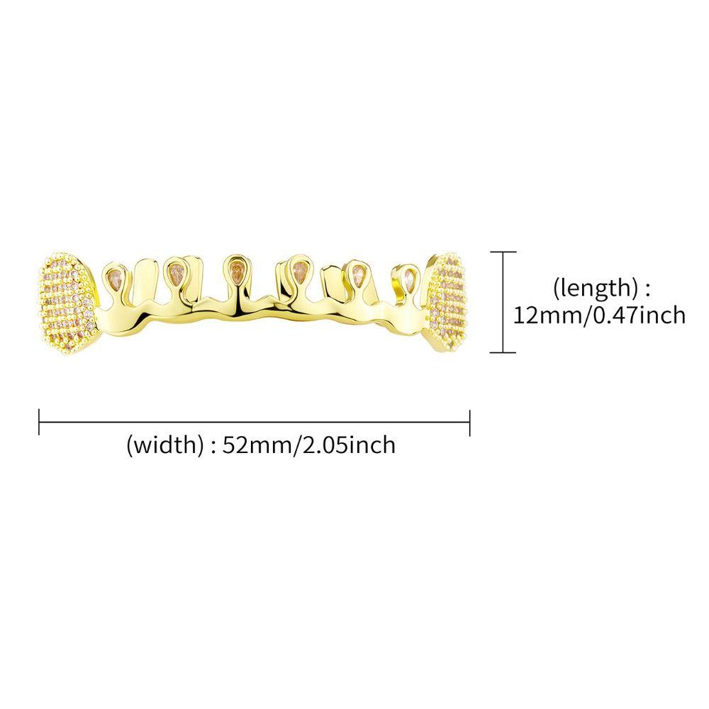 Punk Rhinestone Tooth Caps Removable Charm Teeth Grillz Gift Men Women Jewelry Party Cosplay