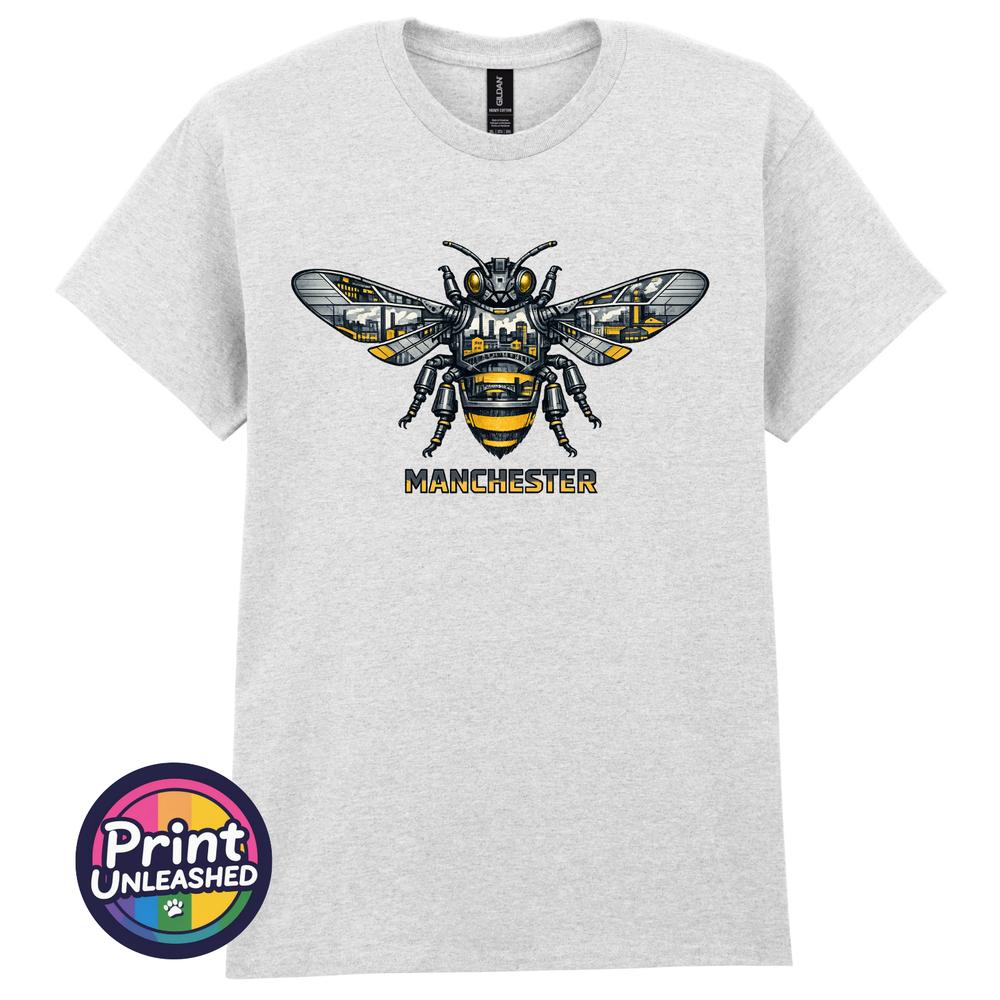 Unisexchester Worker Bee TShirt Industrial Cityscape Graphic Tee Gift Unisex S2XL