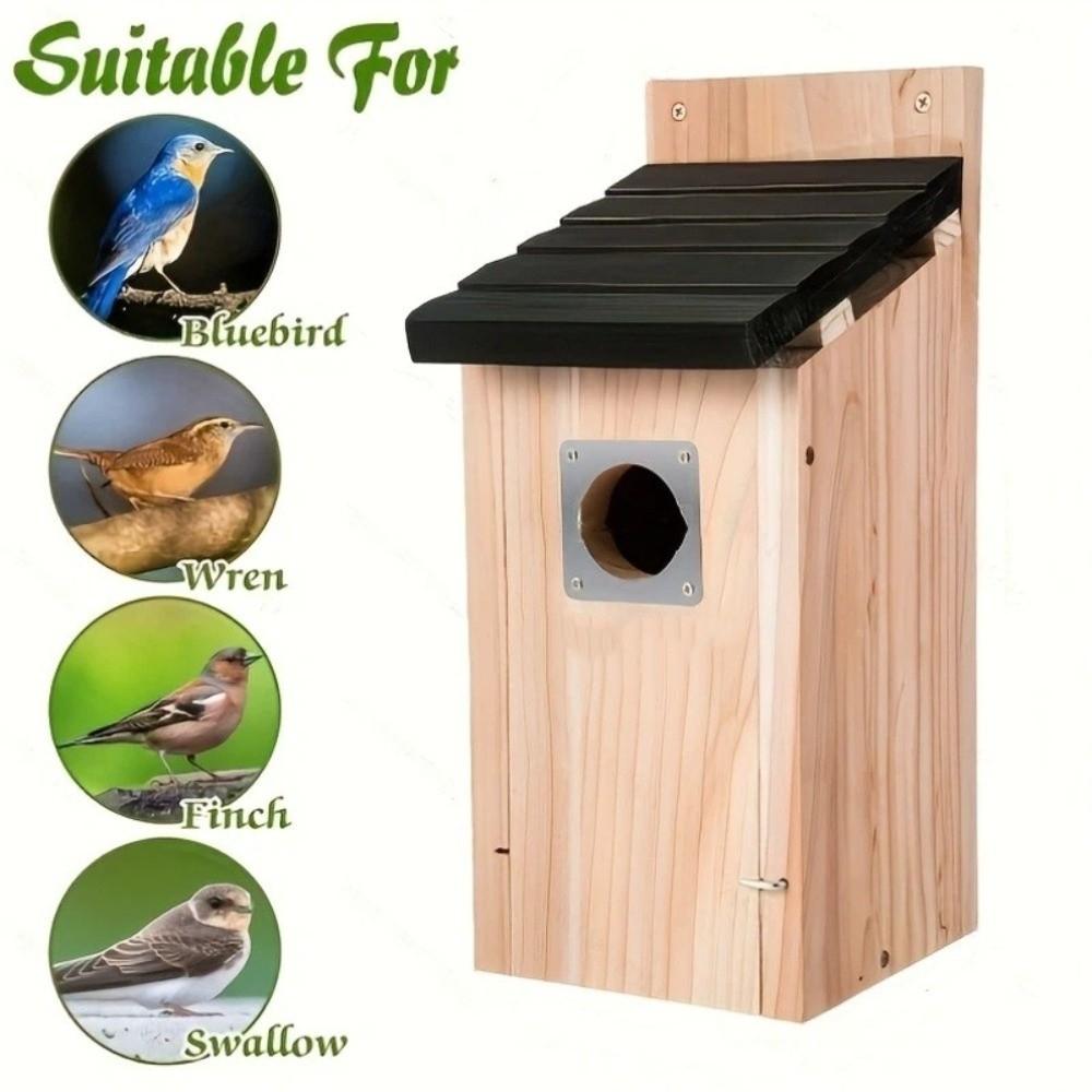 Weatherproof Bird Breeding Box Incubation Box Nesting Box Bird Cage Wooden Bird House Outside