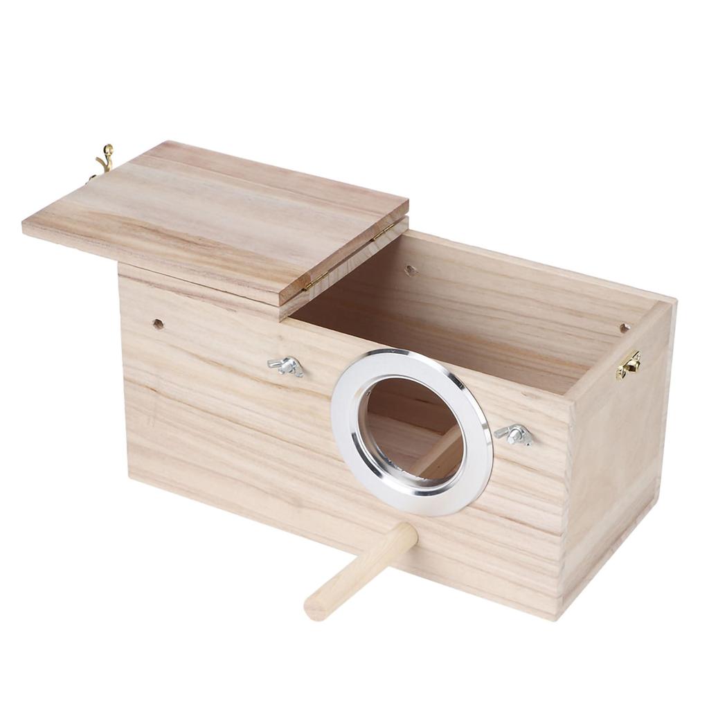 Wooden Durable Birds Nest Box Cockatiels Bird Breeding Box House Decoration