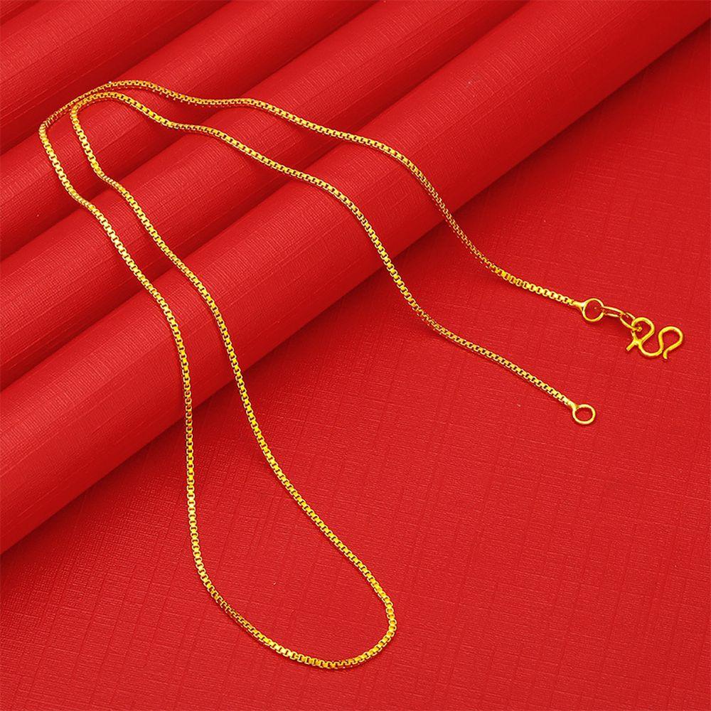 Женские ювелирные аксессуары, вьетнамское песочное золотое ожерелье без подвески, двухслойная цепочка