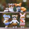 Japanese Style Cat Pvc Blind Box Collectible Toy With Bunny Ears Cute Animal Kids Decor