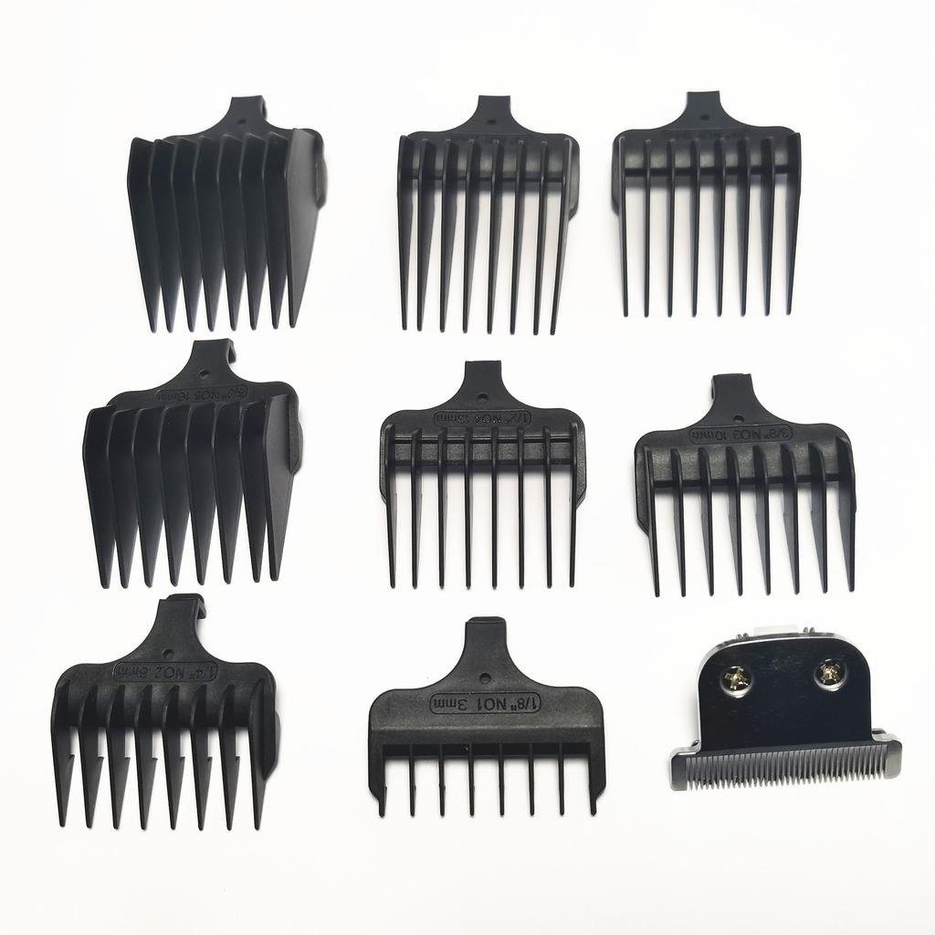 Shaver T-Blade + 8X Clipper Comb #1- #8,1/8"-1",3-25mm Replacement For Wahl 9686
