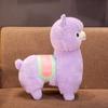 3550Cm Stuffed Saddle Alpaca Doll Plush Toy Purple Pink White Sheep Fuzzy Standing Grassland Cartoon Animal Gift